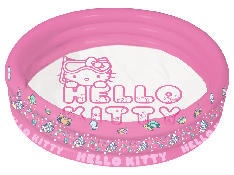 HELLO KITTY 3-Ring-Pool, pink transparent, 122 x 23 cm