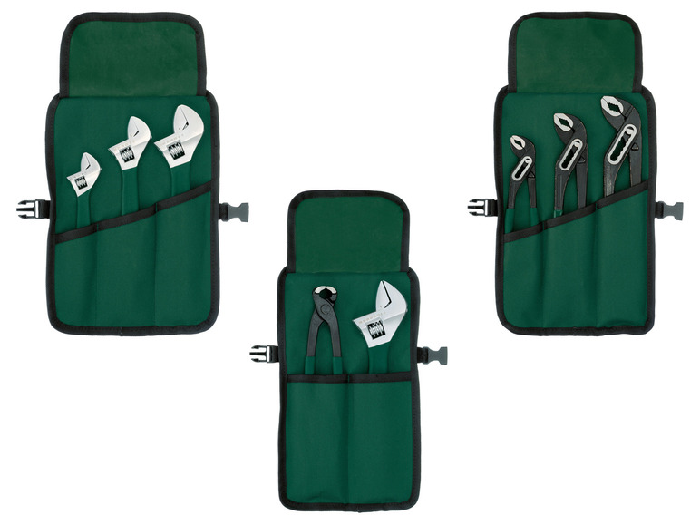 PARKSIDE® Rollgabelschlüssel- / Wasserpumpenzangen- / Werkzeug-Set, mit Tasche