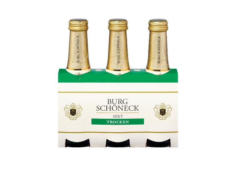 3 x 0,2-l-Flasche Sektpaket Burg Schöneck Sekt Miniatur trocken, Schaumwein