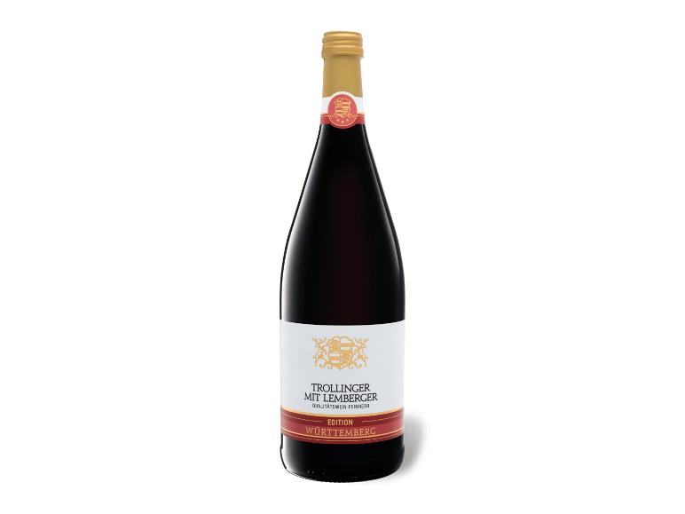 Trollinger mit Lemberger Edition Württemberg QbA feinherb, Literflasche, Rotwein 2024