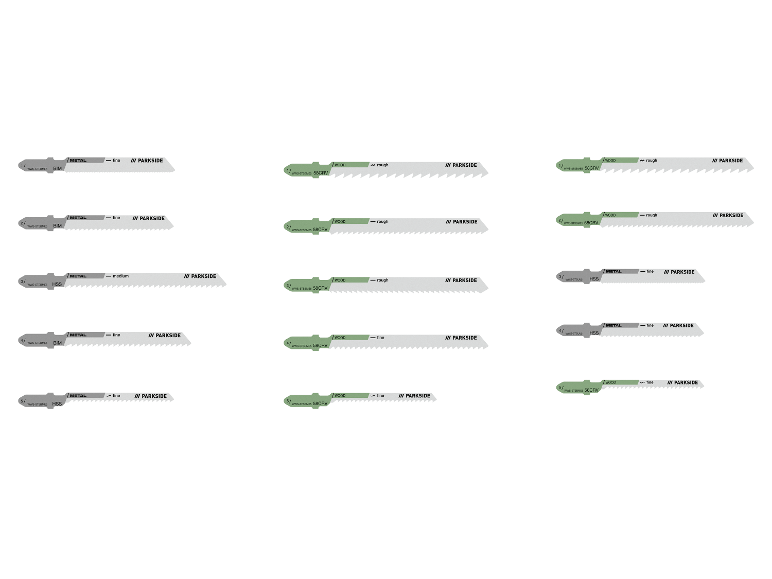 PARKSIDE® Stichsägeblatt-Set »PSTZ 3 A1«, 5-teilig