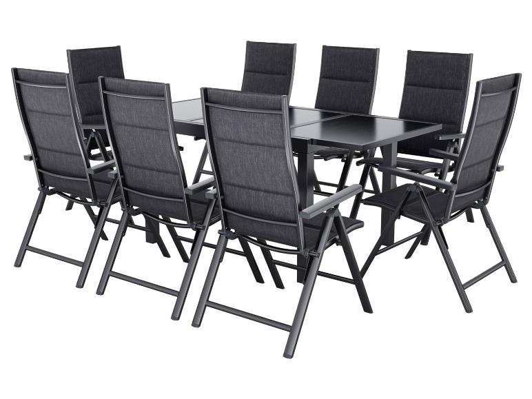 LIVARNO® Alu-Premium-Set »Toronto«, 9-teilig - Ausziehtisch & 8 Klappsessel