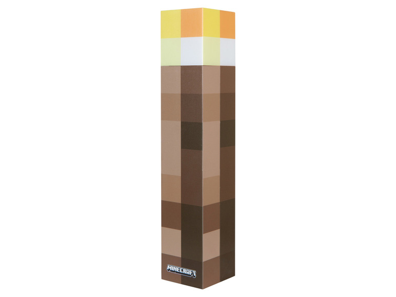 MINECRAFT LED Tischlampe / Fackel, mit Wandhalterung