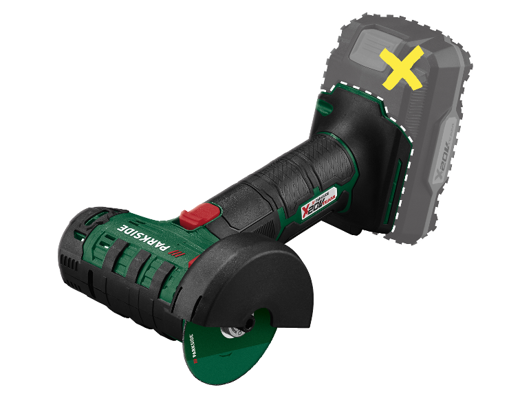 PARKSIDE® 20V Akku-Winkelschleifer »PWSAM 20-Li B2«, ohne Akku und Ladekabel
