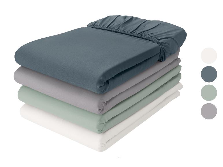 LIVARNO® Luxus Satin Spannbettlaken, 90-100 x 200 cm