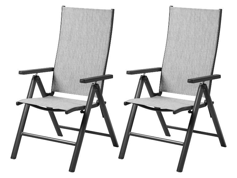 LIVARNO® Alu-Klappsessel »Houston« hellgrau-meliert, 2 Stück