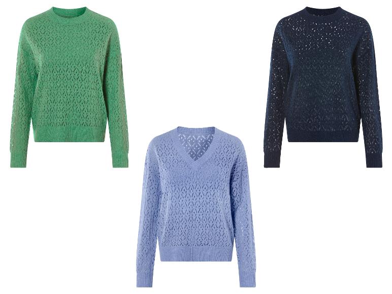 ESMARA® Damen Lochstrickpullover, aus weichem Ajour-Strick