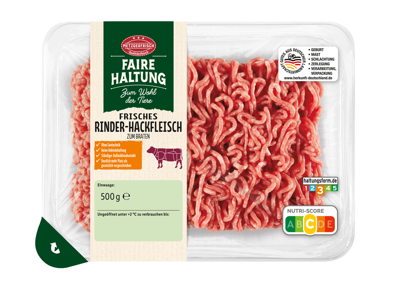 Metzgerfrisch Frisches Rinder-Hackfleisch