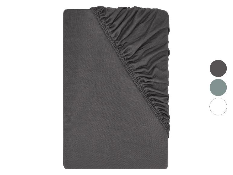 LIVARNO® Jersey-Spannbettlaken, 90-100 x 200 cm