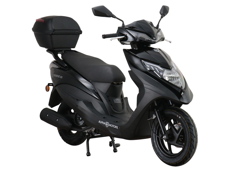 ALPHA MOTORS Motorroller Topdrive 125 ccm 85 km/h EURO 5+ schwarz inkl. Topcase