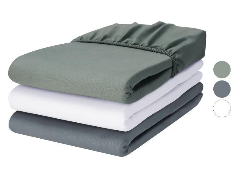 LIVARNO® Satin-Spannbettlaken, 140-160 x 200 cm