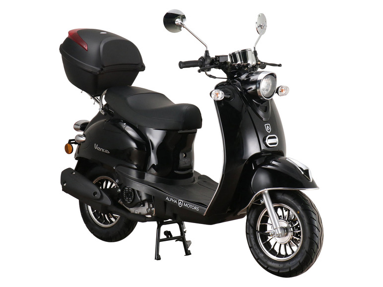ALPHA MOTORS Mofaroller Venus 50 ccm EURO 5 schwarz inkl. Topcase