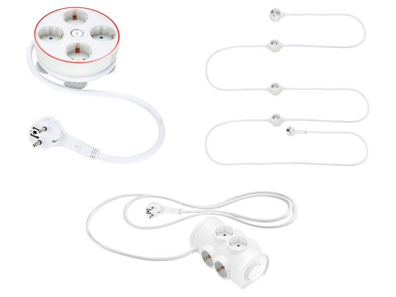 SILVERCREST® Steckdosensäule / Verlängerungskabel / Steckdosenrondell