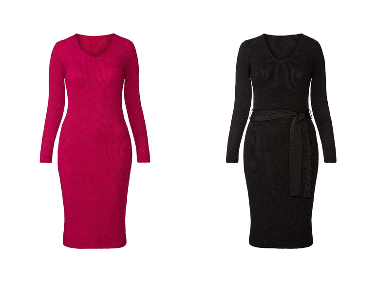 ESMARA® Damen Strickkleid mit edlem Glitzereffekt