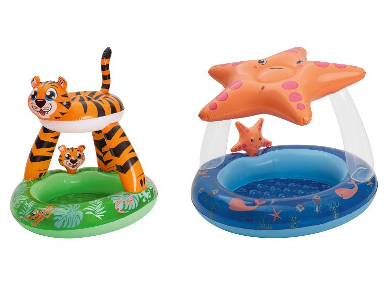 PLAYTIVE Kleinkinder Planschbecken mit Dach, 2-teilig