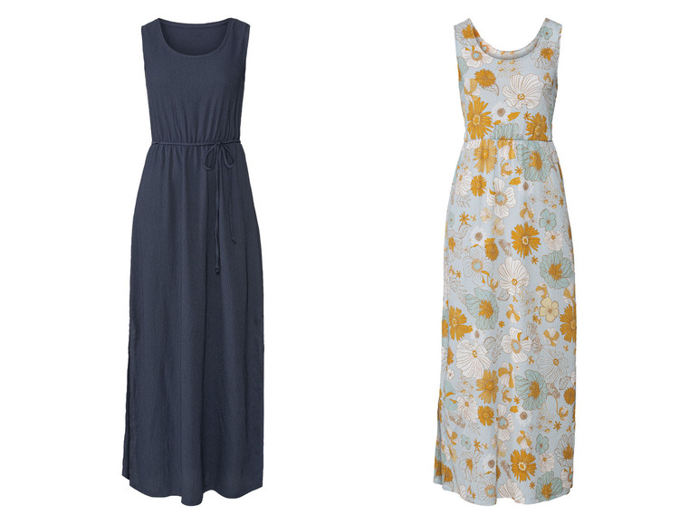 ESMARA® Damen Maxikleid, mit Gummizug in der Taille