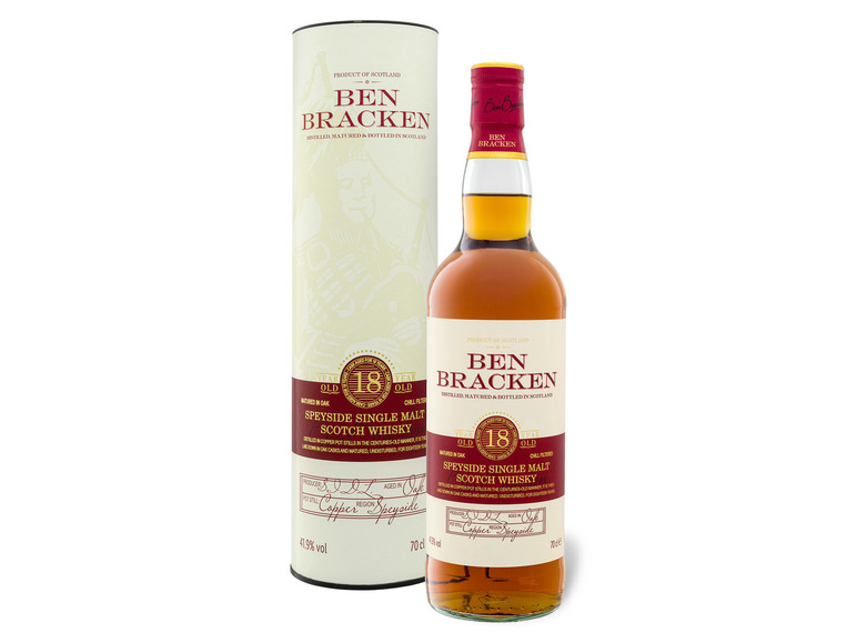 BEN BRACKEN Speyside Single Malt Scotch Whisky 18 Jahre 41,9% Vol